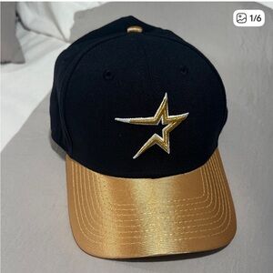 Black and Gold Star Logo Cap
